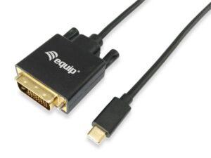 Gyártó: <span class='dk-excerpt-value'>EQUIP</span> Átalakító kábel, USB-C-DVI-D Dual-Link, 1,8m, EQUIP