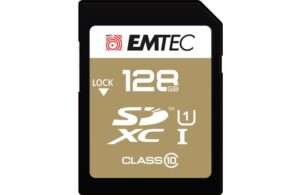 Gyártó: <span class='dk-excerpt-value'>EMTEC</span> Memóriakártya, SDXC, 128GB, UHS-I/U1, 85/20 MB/s, EMTEC "Elite Gold"