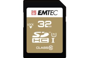 Gyártó: <span class='dk-excerpt-value'>EMTEC</span> Memóriakártya, SDHC, 32GB, UHS-I/U1, 85/20 MB/s, EMTEC "Elite Gold"