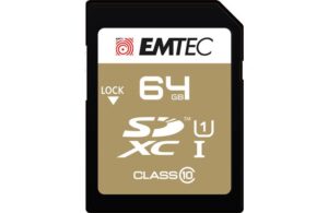 Gyártó: <span class='dk-excerpt-value'>EMTEC</span> Memóriakártya, SDXC, 64GB, UHS-I/U1, 85/20 MB/s, EMTEC "Elite Gold"