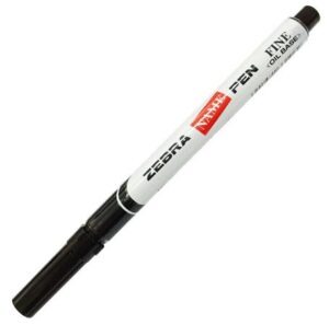 Gyártó: <span class='dk-excerpt-value'>ZEBRA</span> Alkoholos marker, 1,5 mm, kúpos, ZEBRA "Name Pen Fine", fekete