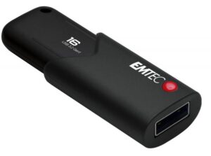 Pendrive, 16GB, USB 3.2, titkosított, EMTEC "B120 Click Secure" - Bécsi Irodaker