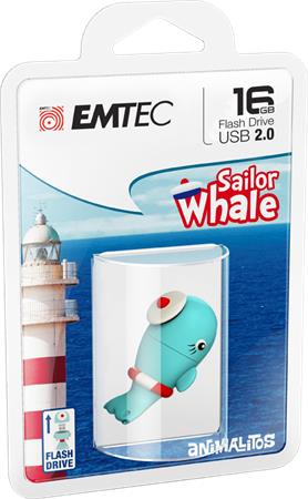 Gyártó: <span class='dk-excerpt-value'>EMTEC</span> Pendrive, 16GB, USB 2.0, EMTEC "Whale"