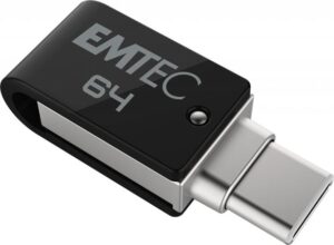 Pendrive, 64GB, USB 3.2, USB-A bemenet/USB-C kimenet, EMTEC "T260C Dual" - Bécsi Irodaker