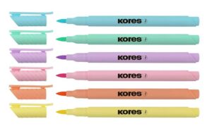 Gyártó: <span class='dk-excerpt-value'>KORES</span>
Csomagolási egység: <span class='dk-excerpt-value'>6 db</span> Ecsetirón készlet, KORES "Pastel Style", 6 pasztell szín