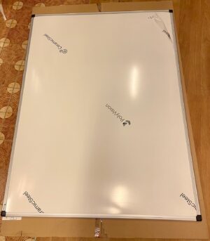 HIBÁS Mágneses, zománcozott fehértábla, whiteboard, 90×120 CM, alumínium kerettel, VICTORIA, 25 év garancia