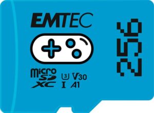 Gyártó: <span class='dk-excerpt-value'>EMTEC</span> Memóriakártya, microSD, 256GB, UHS-I/U3/V30/A1, EMTEC "Gaming"