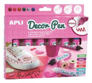 Gyártó: <span class='dk-excerpt-value'>APLI</span> Dekortoll készlet, zselés, APLI "Decor Pen", glitter