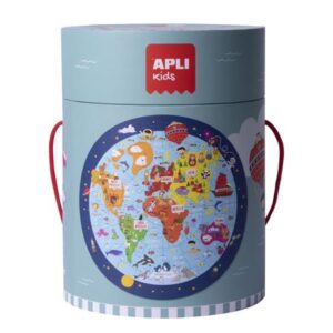 Gyártó: <span class='dk-excerpt-value'>APLI</span> Puzzle, kör alakú, 48 darabos, APLI Kids "Circular Puzzle", világtérkép