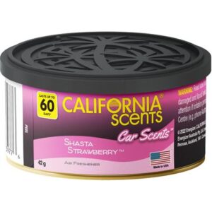 Gyártó: <span class='dk-excerpt-value'>CALIFORNIA SCENTS</span> Autóillatosító konzerv, 42 g, CALIFORNIA SCENTS "Shasta Strawberry"