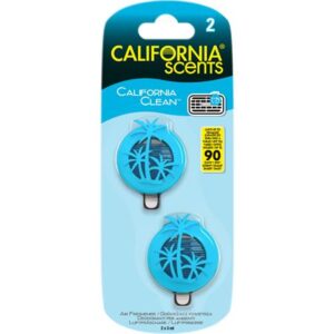 Gyártó: <span class='dk-excerpt-value'>CALIFORNIA SCENTS</span> Autóillatosító, mini diffúzer, 2*3 ml, CALIFORNIA SCENTS "California Clean"