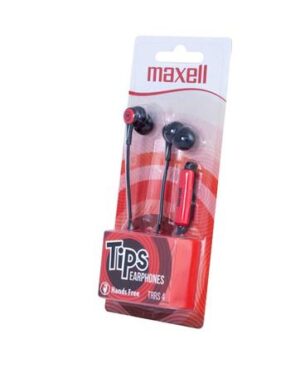 Gyártó: <span class='dk-excerpt-value'>MAXELL</span> Fülhallgató, mikrofonnal, MAXELL "Tips", piros-fekete