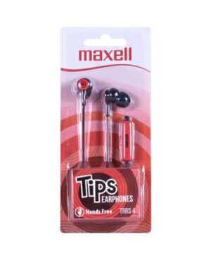 Gyártó: <span class='dk-excerpt-value'>MAXELL</span> Fülhallgató, mikrofonnal, MAXELL "Tips", piros-fekete