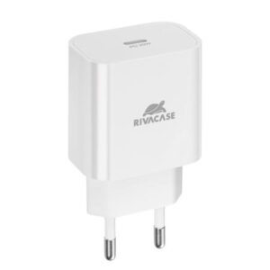 Gyártó: <span class='dk-excerpt-value'>RIVACASE</span> Hálózati töltő, 20W, USB-C, USB-C, USB-C/USB-C töltőkábel, RIVACASE "PS4101", fehér