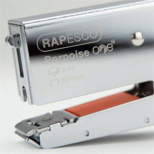 Gyártó: <span class='dk-excerpt-value'>RAPESCO</span> Tűzőgép, kézi, 24/8, 45 lap, fém, RAPESCO "Porpoise ONE", ezüst