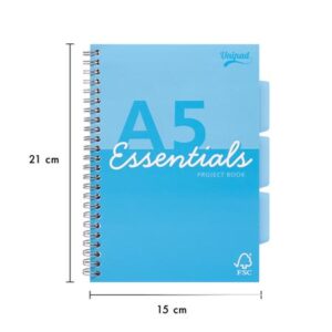 Gyártó: <span class='dk-excerpt-value'>PUKKA PAD</span> Spirálfüzet, A5, vonalas, 100 lap, PUKKA PAD "Unipad Essentials Project Book", vegyes