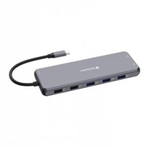 Gyártó: <span class='dk-excerpt-value'>VERBATIM</span> USB elosztó-HUB, 2xUSB-C PD/2xHDMI/DP/6xUSB-A/RJ45/audio, VERBATIM