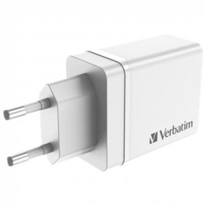 Gyártó: <span class='dk-excerpt-value'>VERBATIM</span> Hálózati töltő, 1xUSB-C PD (20W), USB-A QC 3.0, 2xUSB-A (10W), VERBATIM, fehér