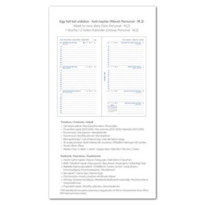 Gyártó: <span class='dk-excerpt-value'>FILOFAX</span>
Csomagolási egység: <span class='dk-excerpt-value'>68 lap</span> Kalendárium betét, tervező, Filofaxhoz, personal méret, heti, 1 hét/2 oldal, 2025