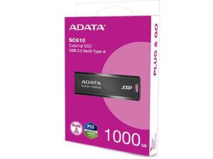 Gyártó: <span class='dk-excerpt-value'>ADATA</span> SSD (külső memória), 1TB, USB 3.2, 500/550MB/s, ADATA "SC610", fekete-piros