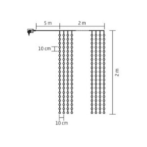 Gyártó: <span class='dk-excerpt-value'>HOME</span> Fényfüggöny, kültéri, 400 db microLED, hidegfehér, 2x2 m, HOME