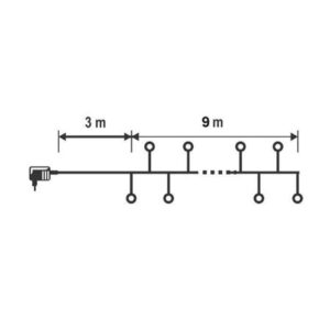 Gyártó: <span class='dk-excerpt-value'>HOME</span> Fényfüzér, kül- és beltéri, 600 db microLED, színes/melegfehér, 9 m, HOME