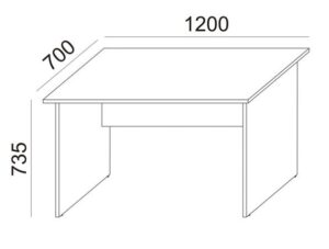 Gyártó: <span class='dk-excerpt-value'>MAYAH</span> Íróasztal, laplábbal, 120x70 cm, MAYAH "Ajándékdom SV-19", fehér