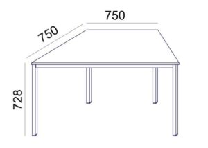 Gyártó: <span class='dk-excerpt-value'>MAYAH</span> Általános asztal fémlábbal, trapéz alakú, 75x150/75 cm, MAYAH "Ajándékdom SV-41", fehér