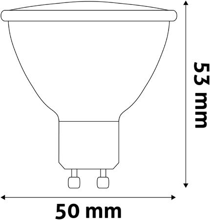 LED izzó, GU10 spot, 4W, 345lm, 3000K, AVIDE - Image 3