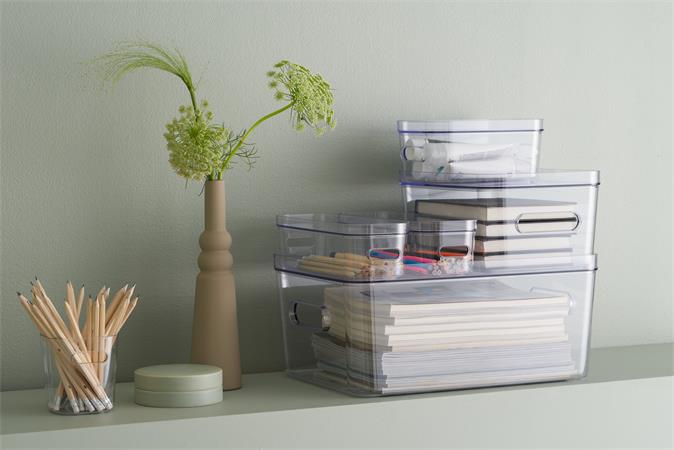 Műanyag tárolódoboz, 1,5 liter, SMARTSTORE "Compact Clear S", átlátszó - Image 3