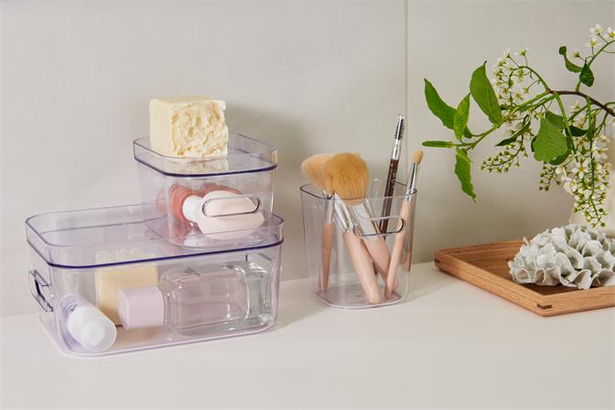Műanyag tárolódoboz, 1,5 liter, SMARTSTORE "Compact Clear S", átlátszó - Image 4