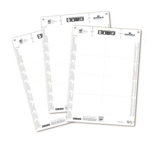 Betétlap, 60x90 mm, DURABLE, fehér - Image 3