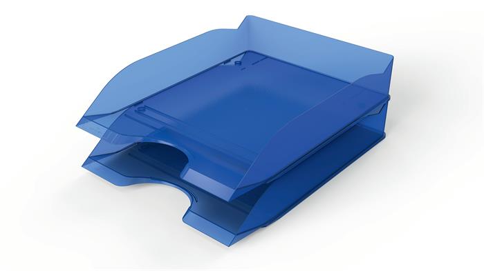 Irattálca, műanyag, DURABLE, "Basic", áttetsző kék - Image 2