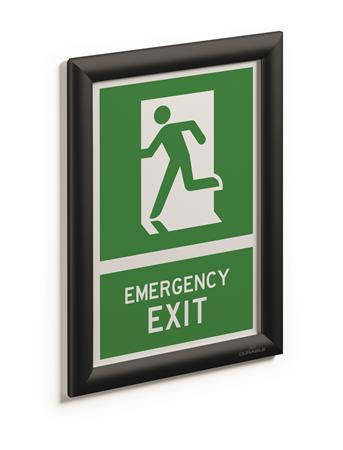 Posztertábla, fali, A4, alumínium keret, DURABLE, fekete - Image 4