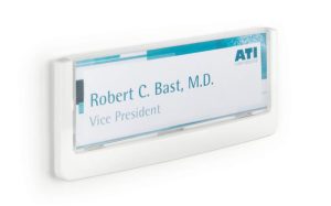 Információs tábla, 149x52,5 mm, DURABLE "CLICK SIGN", fehér