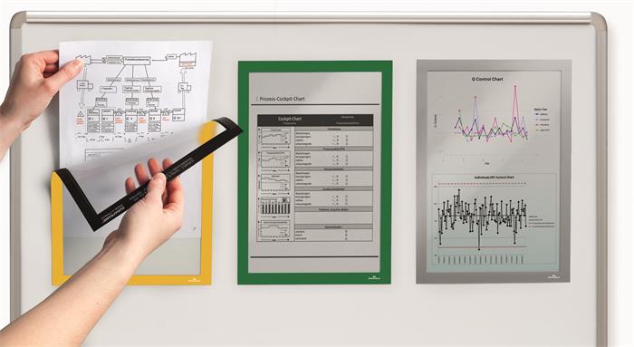 Infokeret, A4, mágneses, DURABLE "DURAFRAME® MAGNETIC", zöld - Image 4