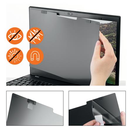 Monitorszűrő, betekintésvédelemmel, 302x189 mm, 14" 16:10, DURABLE "MAGNETIC 14", mágneses - Image 5
