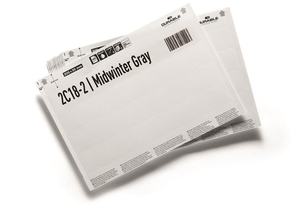 Betétlap, 200x27 mm, DURABLE, fehér - Image 2