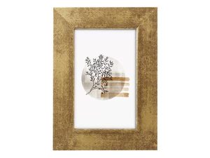 Képkeret, fa, 10x15 cm, "Goldbuch Ian", arany
