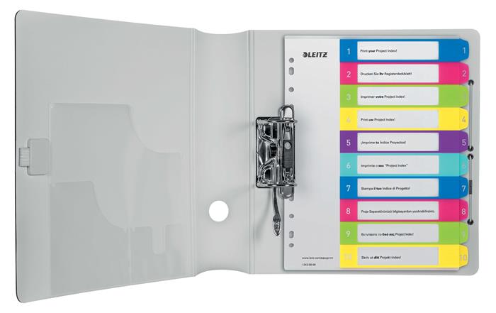Regiszter, műanyag, A4 Maxi, 1-10, LEITZ "Wow" - Image 3