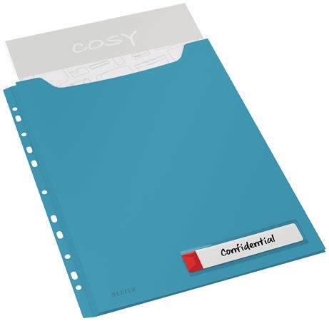 Genotherm, lefűzhető, A4 maxi, LEITZ "Cosy Privacy", nyugodtkék - Image 3