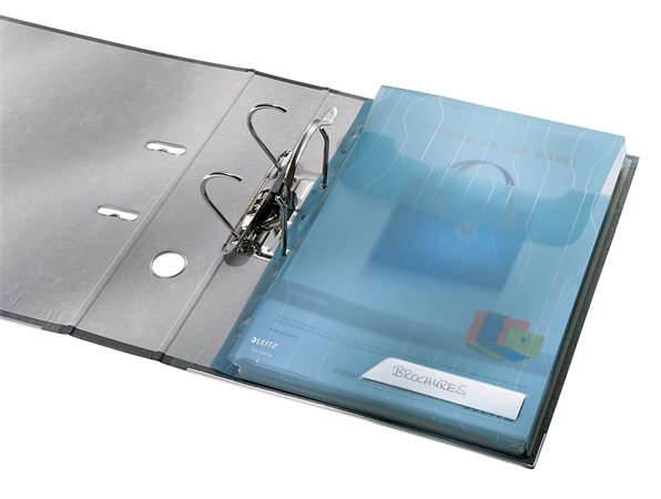 Genotherm, lefűzhető, A4, 200 mikron, füllel, LEITZ "CombiFile Jumbo", kék - Image 3