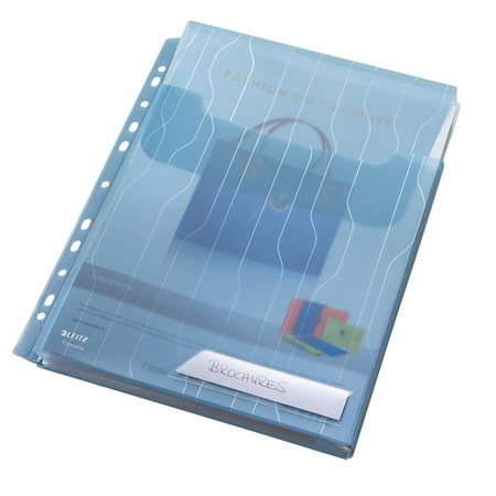 Genotherm, lefűzhető, A4, 200 mikron, füllel, LEITZ "CombiFile Jumbo", kék - Image 5