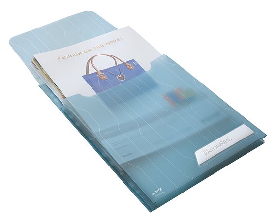 Genotherm, lefűzhető, A4, 200 mikron, füllel, LEITZ "CombiFile Jumbo", kék - Image 7