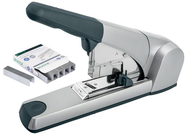 Tűzőgép, nagyteljesítményű, 23/15 XL, 120 lap, lapos tűzés, LEITZ "5553", ezüst - Image 2