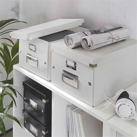 Doboz, A4 méret, LEITZ "Click&Store", fehér - Image 3