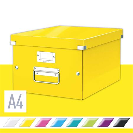 Doboz, A4 méret, LEITZ "Click&Store", sárga - Image 2
