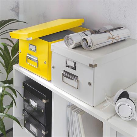 Doboz, A4 méret, LEITZ "Click&Store", sárga - Image 3