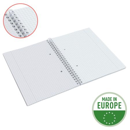 Spirálfüzet, A5, kockás, 80 lap, ESSELTE "Colour`Breeze", korall - Image 4