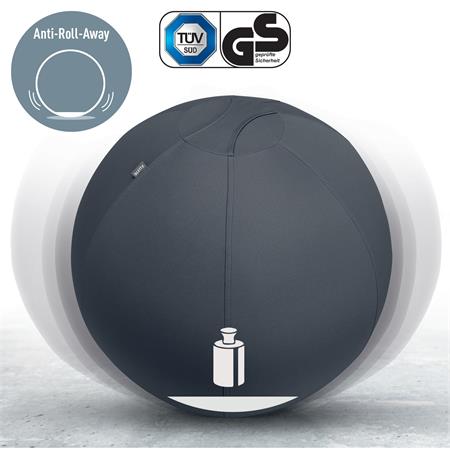 Ülőlabda, nehezékkel, 65cm, LEITZ "Ergo Active", sötétszürke - Image 3